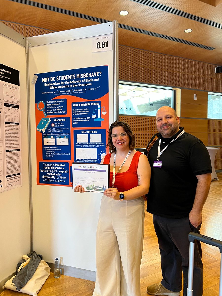 RuiCostaLopes's tweet photo. Congrats to ⁦@mafaldafam⁩ who just won a poster award at the #easp2023krk General Meeting! #proud_supervisor https://t.co/ROrNgqWlYX