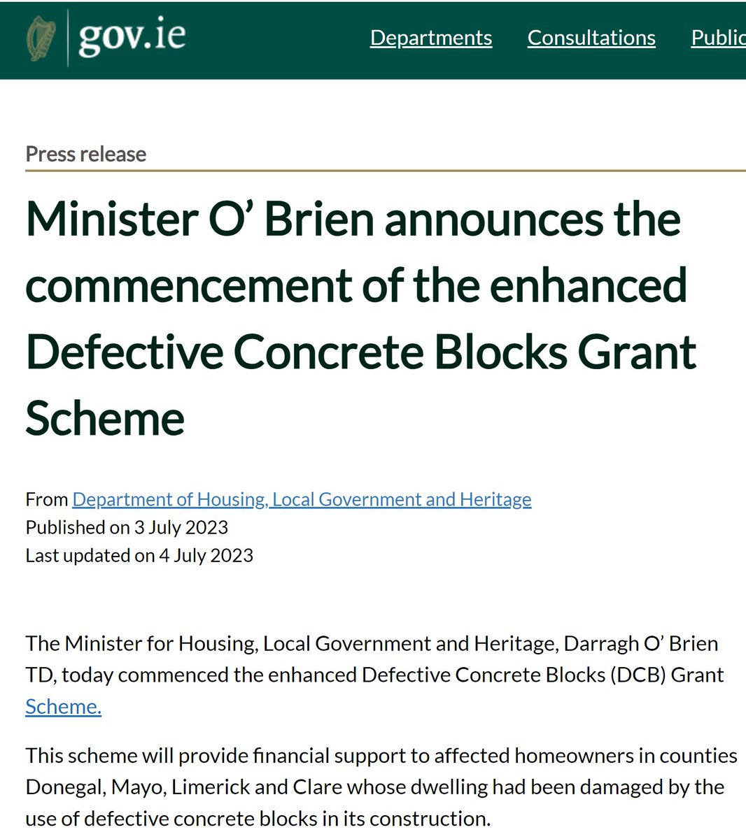 ProfPaulDunlop's tweet photo. Last night @DeptHousingIRL &amp; @DarraghOBrienTD issued a press release on the opening of the biggest grant scheme in the history of the state. Today, total radio silence from Govt Ministers. Any critical analysis @lstwrd  @drivetimerte @NewstalkFM @rtenews? 
https://t.co/AUaixrtsHx https://t.co/cvxyr9uKBy