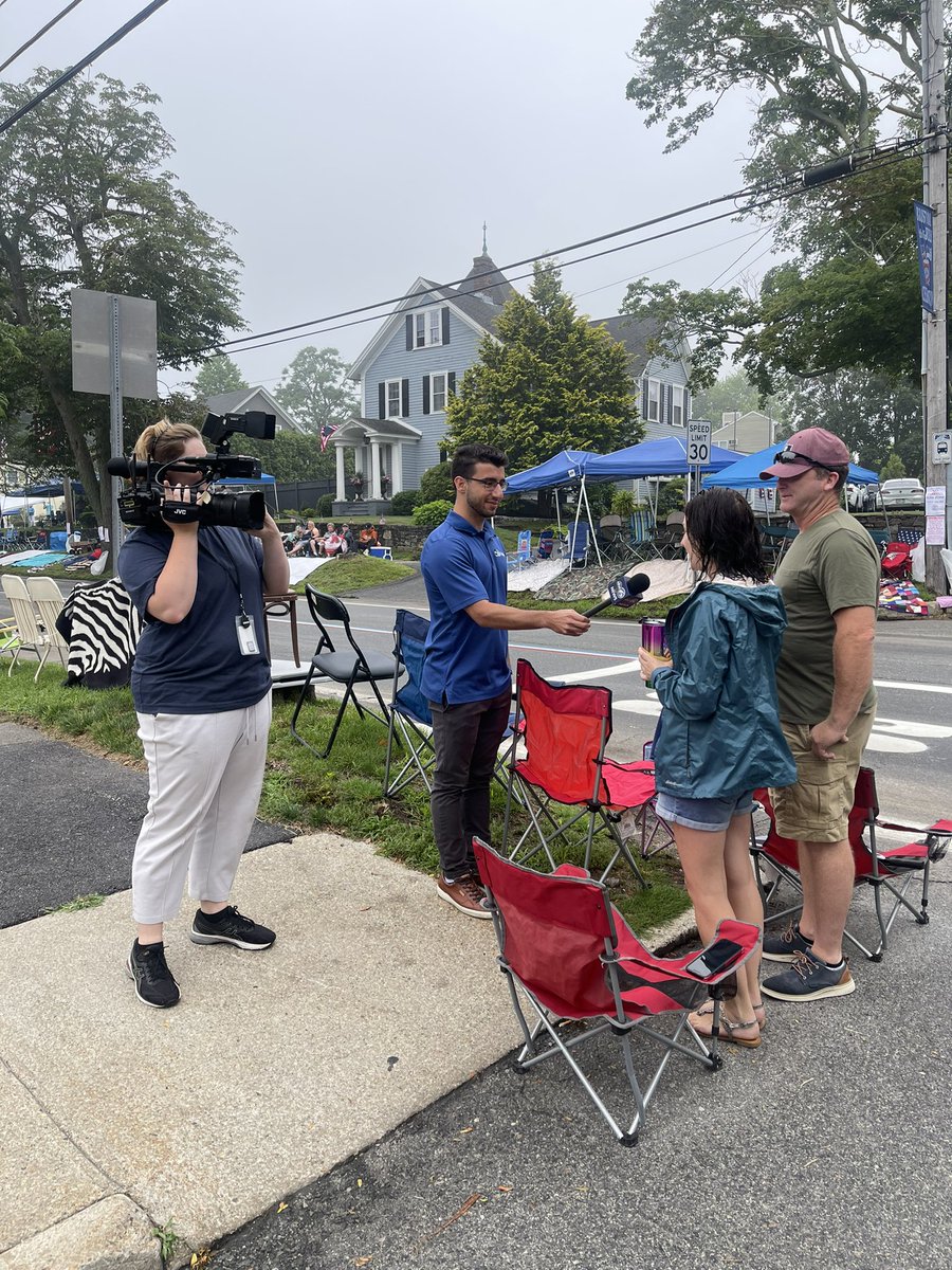 ReporterTiffany's tweet photo. . @yannitragellis @AudreyEH_ in action covering the Bristol Parade for @ABC6 https://t.co/8uL3Eb2RIy