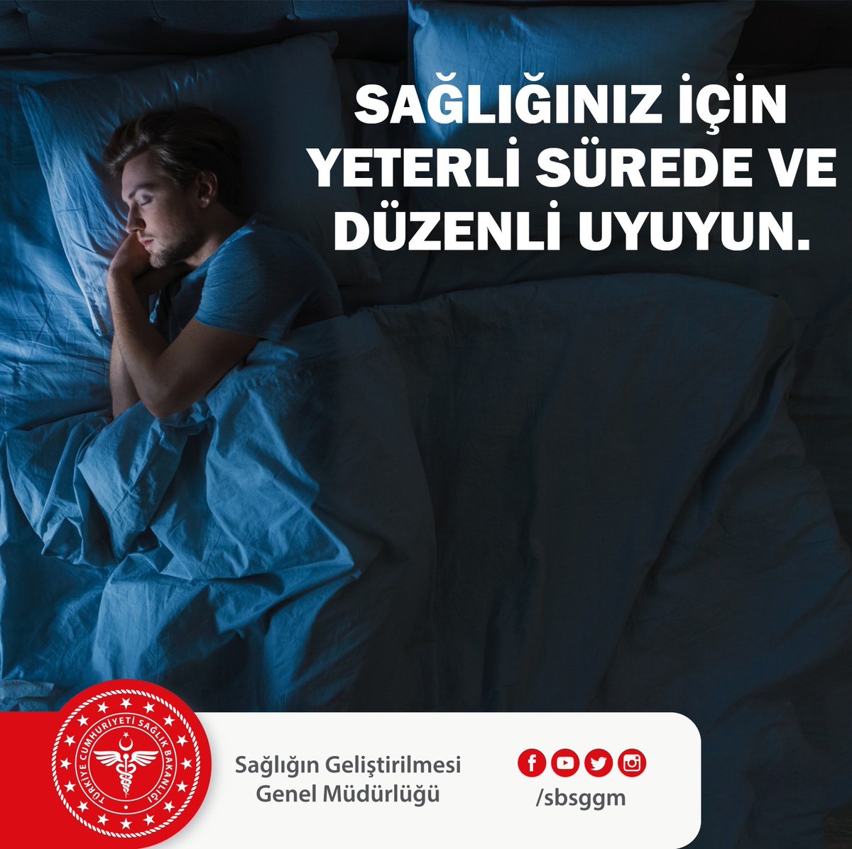 Sağlığınız için yeterli sürede ve düzenli uyuyun.