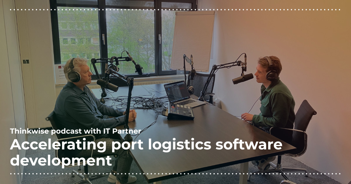 thinkwise's tweet image. 🎙️ New podcast: IT Partner accelerates port logistics software development with Thinkwise Platform! Listen to Rob Jordan's story on how they achieve 5-10x faster development. Listen now (Dutch): hubs.ly/Q01WCLNT0

#softwaredevelopment #terminals #portlogistics #podcast