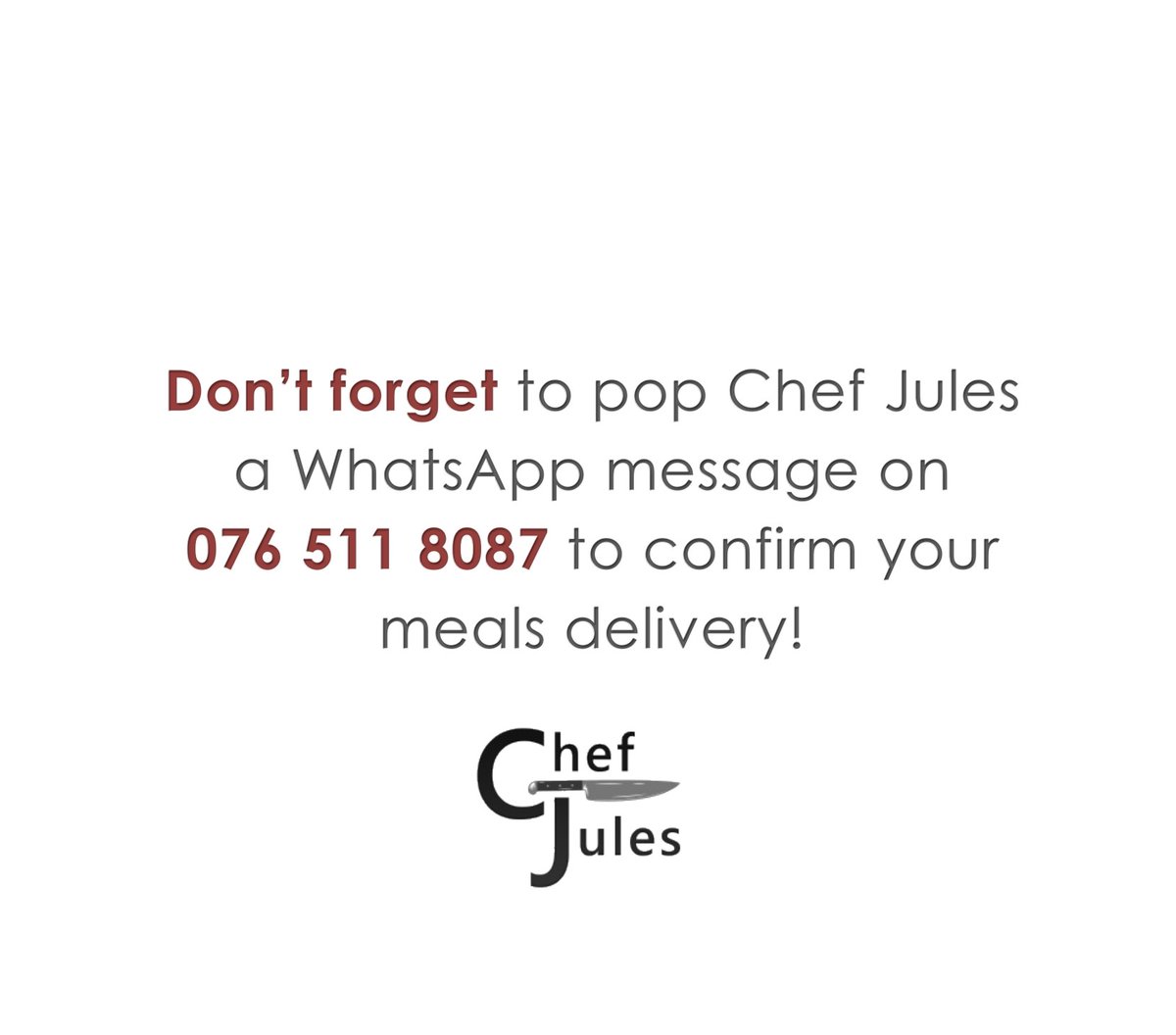 ChefJulesSA's tweet photo. You don't want to miss out 😉 #chefjulessa #fresh #chilled #fullofflavour https://t.co/zZ4smjWZK9