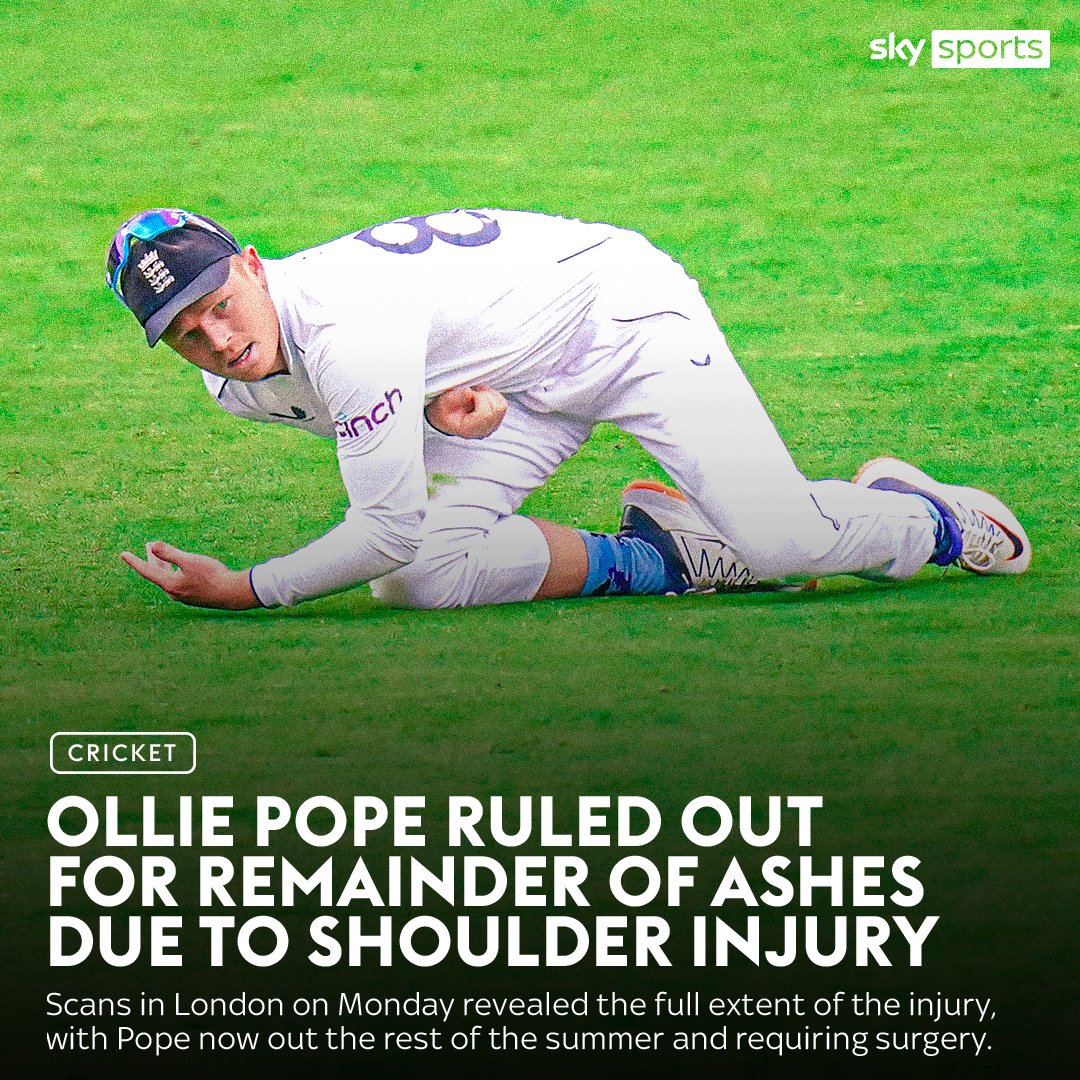 Sky Sports News on Twitter "BREAKING England vicecaptain Ollie Pope