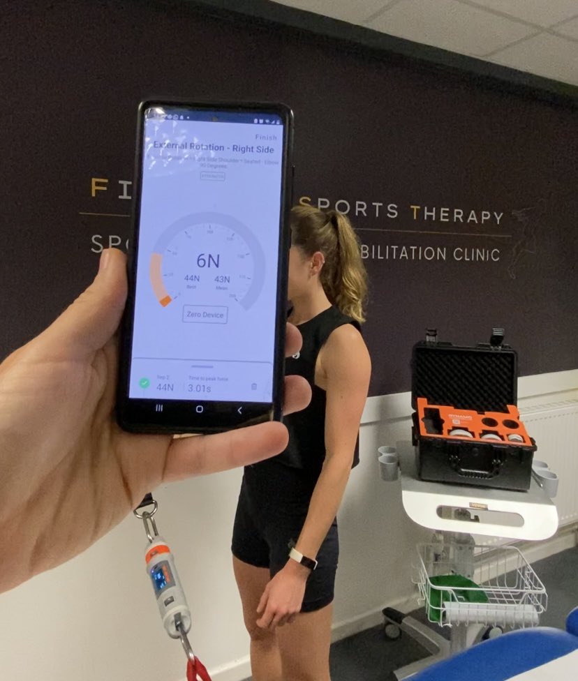 Take out the guess-work 💥 great to use our <a href="/VALDPerformance/">VALD Performance</a> DynaMo device to view strength &amp; range of motion results in real time, provide instant feedback &amp; track progression over time… an extra method to aid rehab &amp; recovery #sportstherapy #physiotherapy #sportsinjury