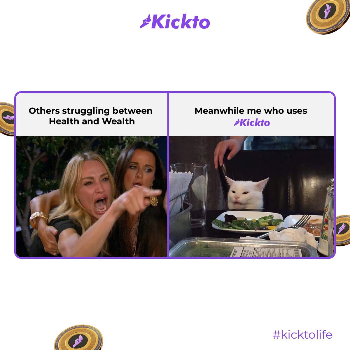 With every stride you take with Kickto's NFT sneakers, you embark on a journey towards better well-being.

Each step becomes an opportunity to earn more KICK tokens, propelling you towards financial freedom.

Keep progressing hand in hand with Kickto, as each step paves the way