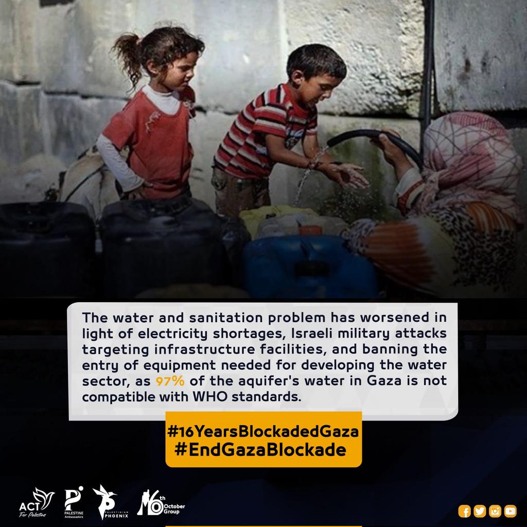 #16YearsBlockadedGaza
#EndGazaBlockade
#IsraeliCrimes
#16thOctoberGroup
