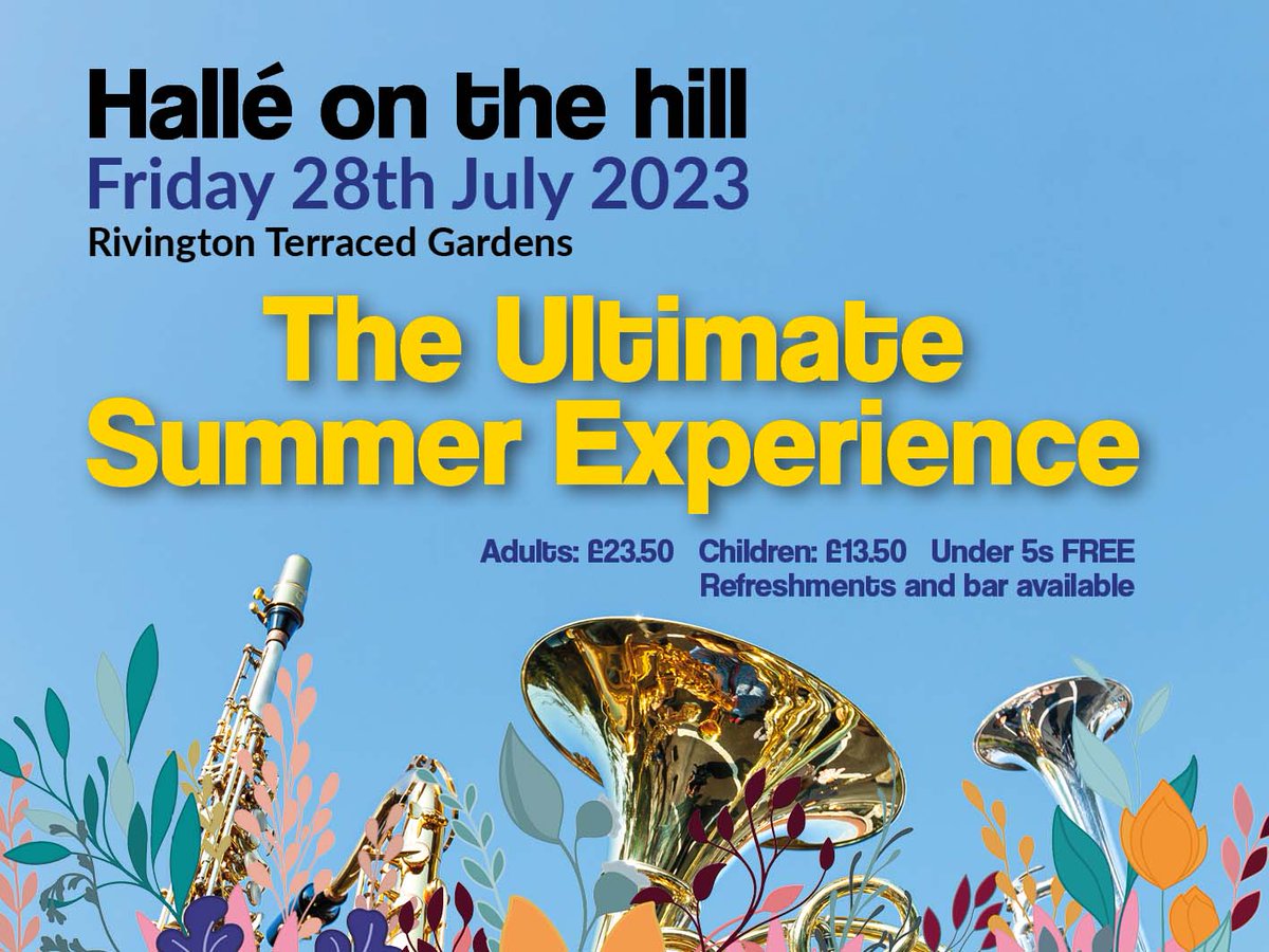Live music, with food and drink available, in a beautiful outdoor setting. <a href="/the_halle/">The Hallé</a> On The Hill promises to be the perfect start to the Summer. Got your tickets yet?  They are on sale now via <a href="/RivingtonTG/">Rivington Terraced Gardens</a> website.
rivingtonterracedgardens.org.uk/whats-on/halle… #chorley #livemusic #summer #concert