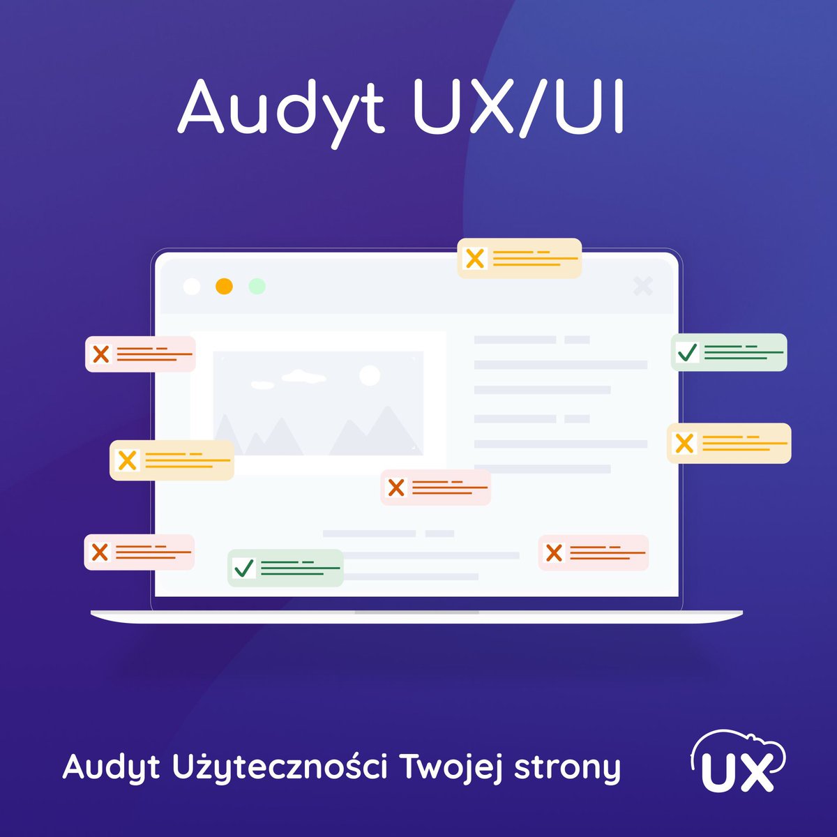 AudytUXUI's tweet photo. Celem audytu użyteczności jest rozpoznanie problemów z jakimi użytkownicy spotykają się lub mogą się spotkać na stronie ✅❌

👉 https://t.co/cy2z1MzMpo

#ux #userexperience #uxui https://t.co/lK46a9dprv