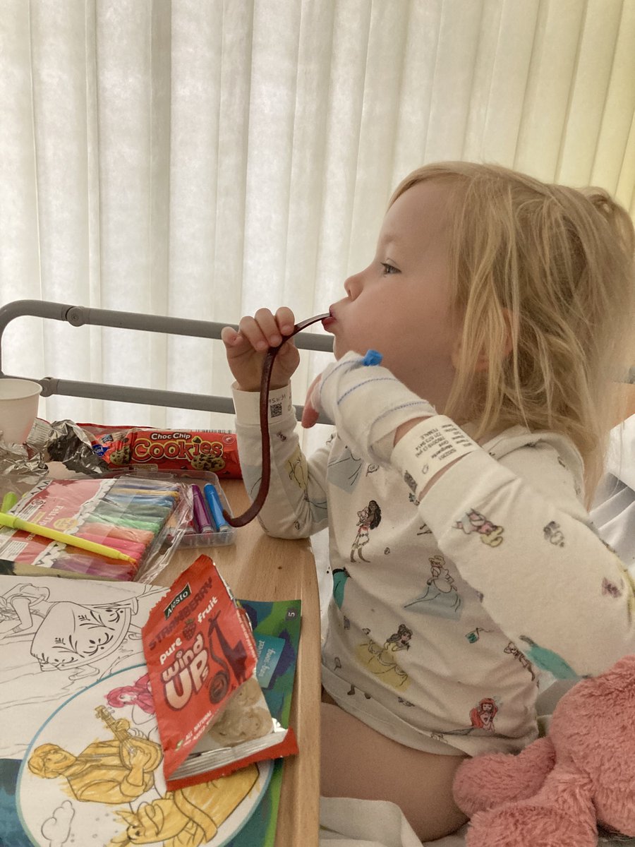 MisterGravel's tweet photo. Feeling very grateful to the @NHS who removed a giant splinter from my daughters leg this morning. @addenbrookes is a wonderful place. She was very grumpy when she first woke up, but now with some cartoon and cereal therapy she’s doing great! https://t.co/IZzshpD0Qm