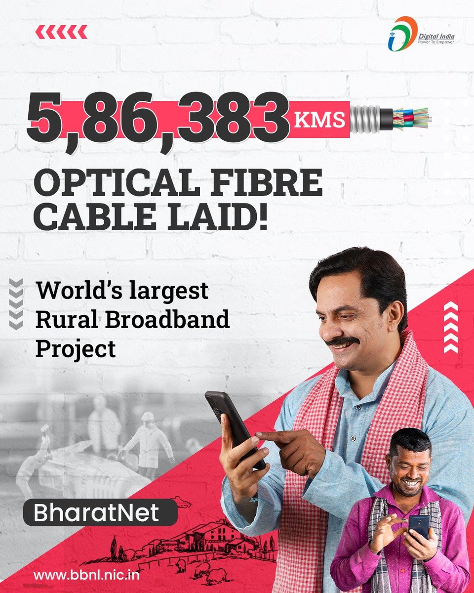 PoliticalKida's tweet photo. #DigitalDivideNoMore
Digital India has played a vital role in bridging the urban-rural digital divide.
Initiatives like Common Service Centres, BharatNet, and the Digital Village project foster connectivity, integrating cities with towns and villages. (5/11) https://t.co/mdi5zIHkqR