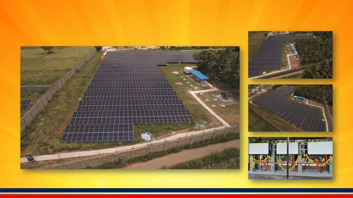 HPCL's tweet photo. 🌞 Exciting news! We are thrilled to announce the successful commissioning of a 1.3 MW Solar Power Plant at Yediyur Receiving Station, MHMBPL in Karnataka by Pipelines SBU.

This accomplishment marks a significant step in HPCL's commitment to renewable energy & carbon emissions reduction and aligns with India's renewable energy goals and the global shift towards sustainable development.

🔆 The Yediyur Solar Plant brings numerous benefits:
✅ Estimated annual generation: 18.8 lakh units
✅ CO2 reduction: 1.15 million KG (10% carbon footprint decrease for MHMBPL + HCPL)
✅ Electricity share: 38% of MEB at MHMBPL + HCPL
💰 Expected annual savings: 1.5 Crore rupees
🌳 Zero trees cut/uprooted, using 4 acres of unused land

#RenewableEnergy #Sustainability #CleanAndGreen