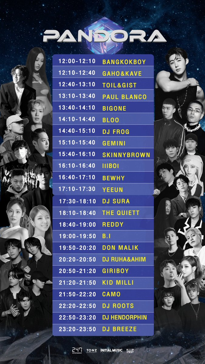 #ANNOUNCEMENT กำหนดการเข้าชมงานและเวลาการขึ้นแสดงของศิลปินในงาน  #PANDORA_KHIPHOP2023 

ซื้อบัตรมาจอยกันเยอะ ๆ น้า กดลิงก์นี้ได้เลย >> allticket.com/event/pandora 

📆วันเสาร์ที่ 15 กรกฎาคม 2566 
📍 CHALLENGER HALL 1  

#247ENT #TONZENT