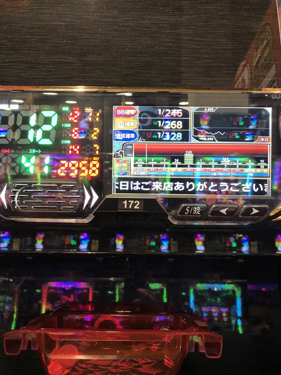 誰かわかる人いますか？オキドキゴールド36ゲームレギュラーからタイコで一ゲーム連チャンからつぎチェリーから愛情ナウ連チャン！そして終了します？