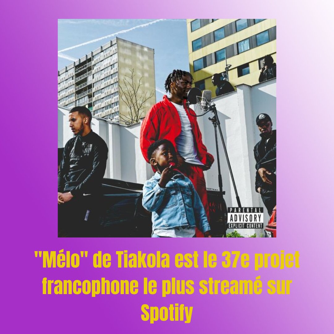 _boom_bap_'s tweet photo. Tiakola rentre dans l'histoire du streaming, Mélo est le 37e projet francophone le plus streamé de l'histoire de Spotify 🔥

#tiakola #mélo #stream #streming #rap #rapfr #rapfrançais https://t.co/PtvjnjmTRX