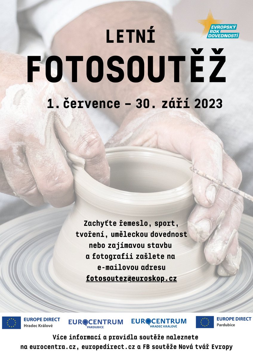 tvorime_evropu's tweet photo. 🎉 SOUTĚŽ 🎉
Informační střediska Europe Direct Hradec Králové a Pardubice ve spolupráci s regionálními Eurocentry pořádají letní fotosoutež zaměřenou na #EvropskyRokDovednosti 👨🏻‍🔧👩‍🎨👩🏼‍🍳. Soutěžit můžete hned ve dvou kategoriích - Lidé a Stavby. Více na ➡️ https://t.co/0mI13GlbfI https://t.co/3q4hcBSxZg