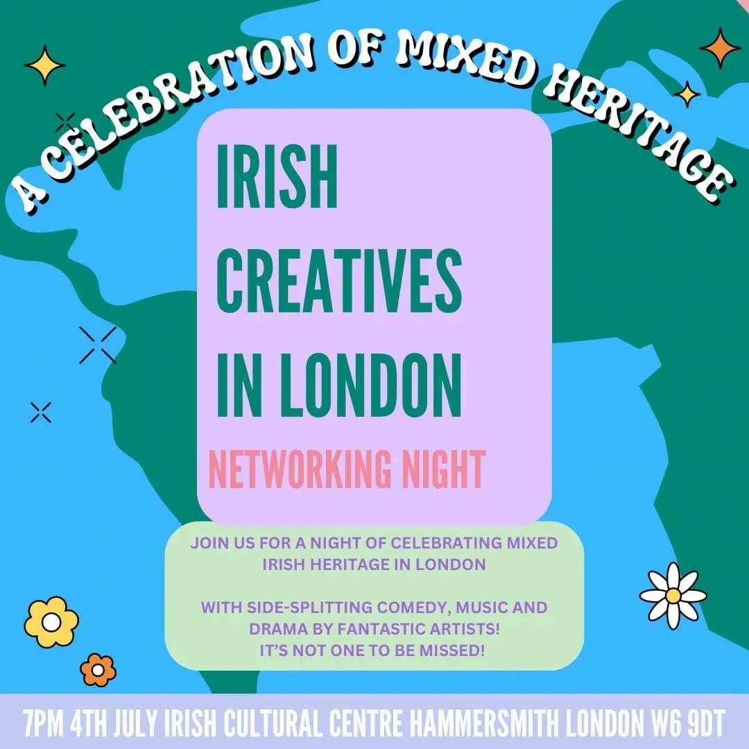 We are very close to capacity! 

Quickly book your tickets so you don't miss out on our 'Celebration of Irish Creatives of mixed heritage in London' 

FREE TICKETS👉irishculturalcentre.giftpro.co.uk/events/mixed-h…