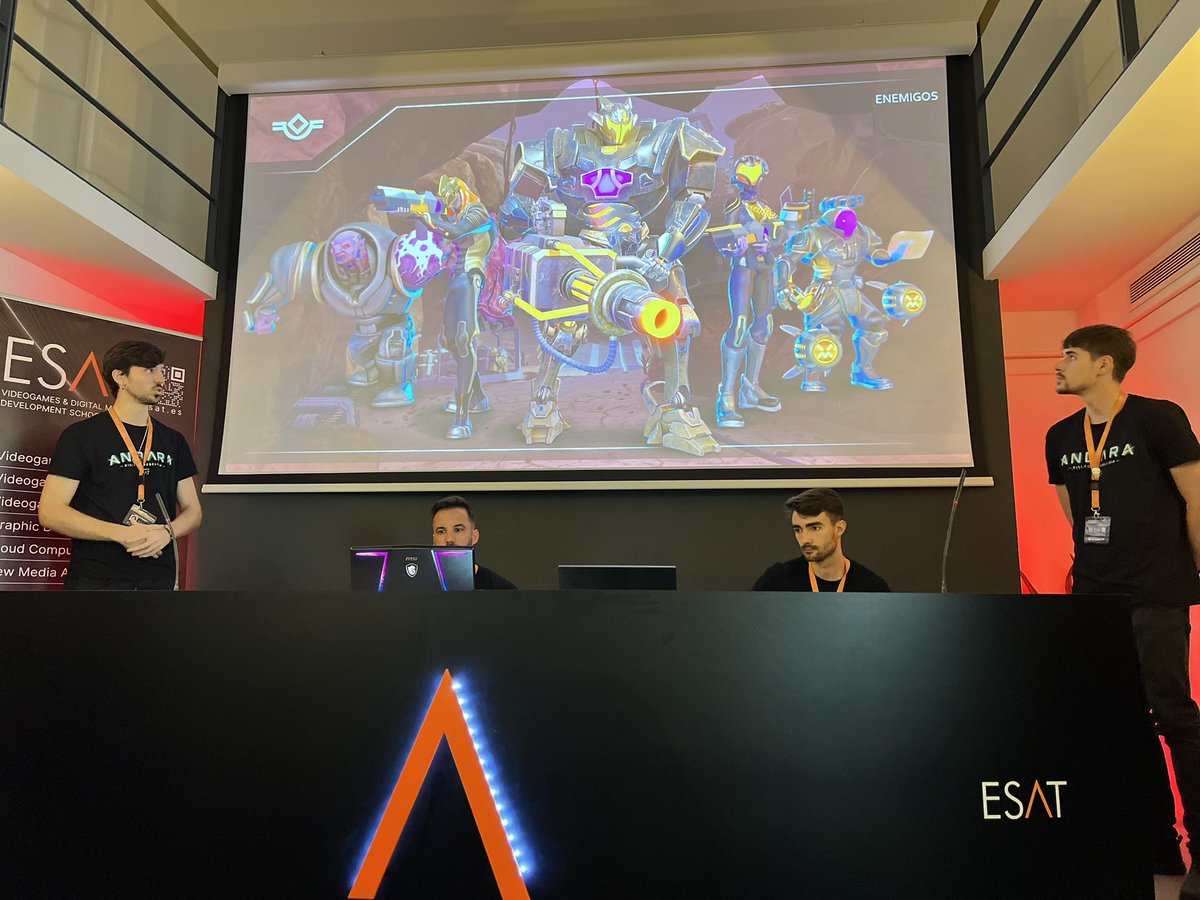 ESAT_Valencia's tweet photo. Presentado los  proyectos finales de #videojuegos  
Turno de: ANDARA

@AndaraGame
Andara - Rise for Rebellion
Género del proyecto: TPS

Powered by @ESAT_Valencia

@InvictaTNQ @BornToRiseGame  @CEV_CV https://t.co/E1xnVZ4Ng0