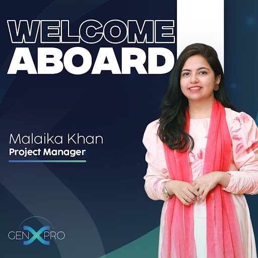 genx_systems's tweet photo. Let's Welcome &amp; Congratulate 🤗Our New Employee Malaika Khan for Joining Team Genx Integrated Systems. 
.
.
.  
 #genxintegratedsystems #itcompany #genxfamily #newjoining #employeeonboard #welcomeonboard #projectmanager https://t.co/ez7uFo5fsj