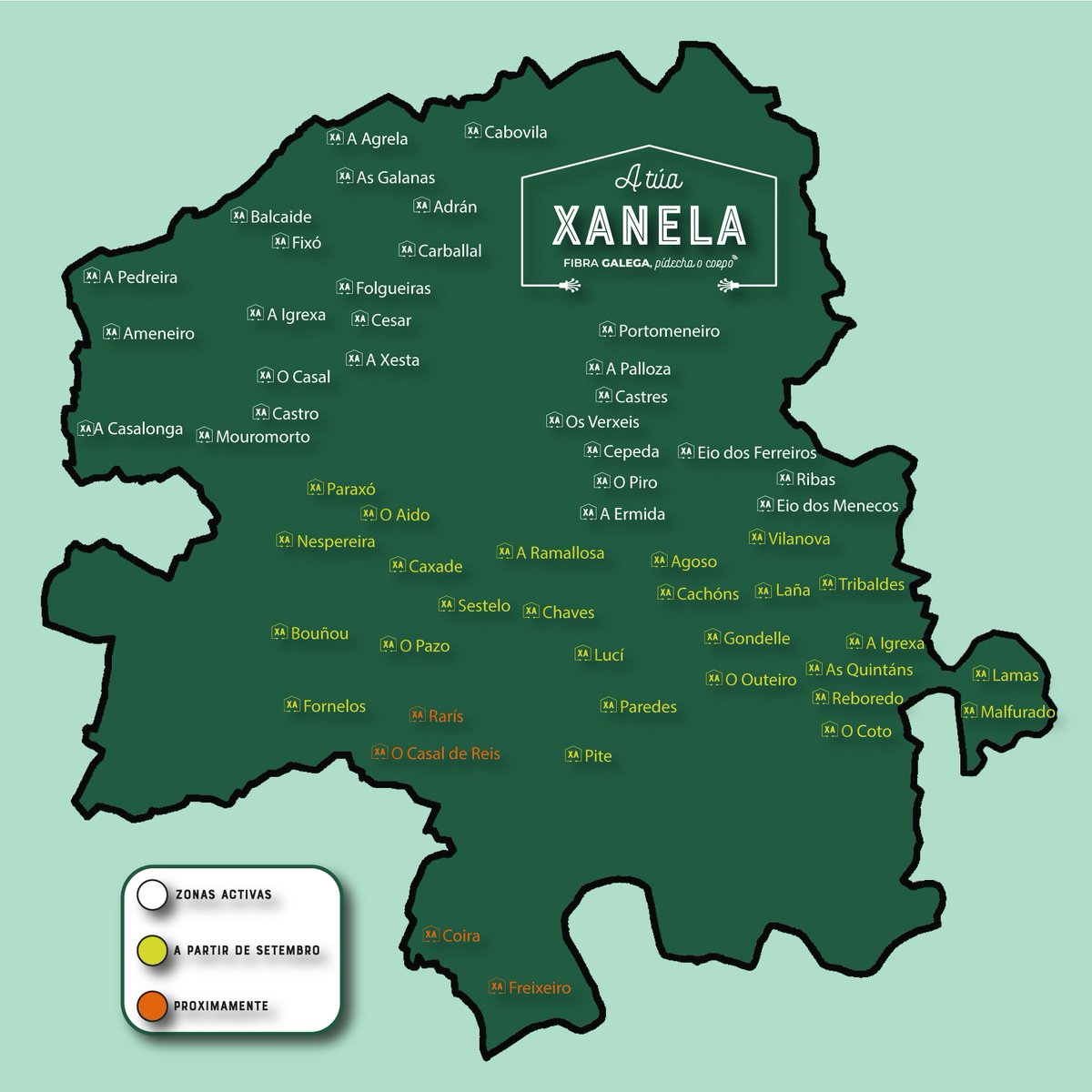 Aquí tedes as áreas TEO onde xa prestamos servizo de fibra e onde estaremos en breve,

Chámanos!
📞 900 899 122
🌐 atuaxanela.es