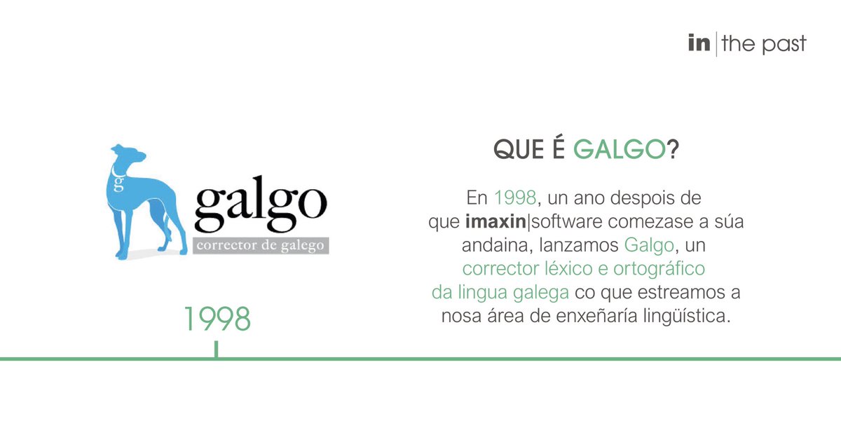 imaxinsoftware's tweet image. Onte estreamos unha nova sección: #inthepast, na que publicaremos proxectos e hitos de imaxin|software.⏳

O in|the past de onte dedicámolo a Galgo, un corrector léxico e ortográfico que lanzamos en 1998.💡

#corrector #galego #inthepast #imaxinsoftware #software
#correctorgalgo