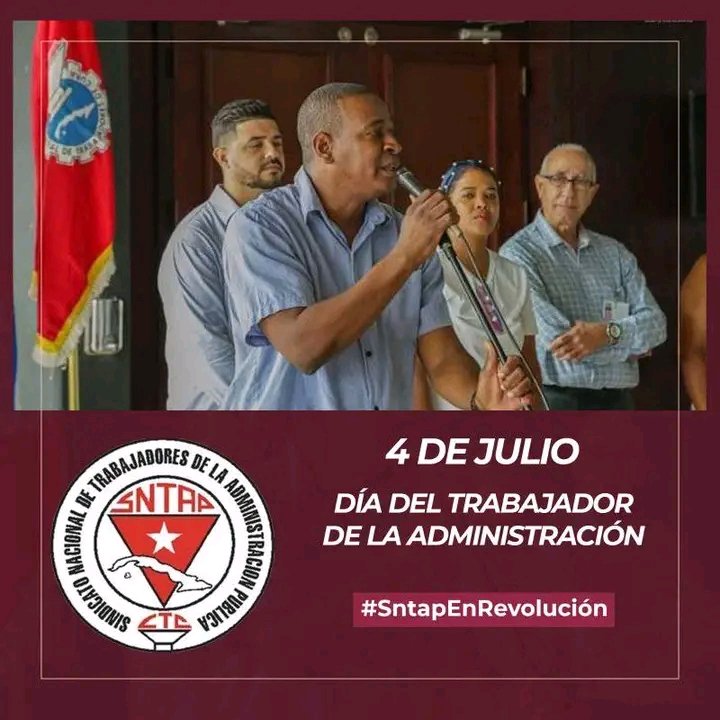 AlbertoLopezcu's tweet photo. Este cuatro de julio #Cuba celebra el Día del Trabajador de la Administración Pública, inspirado en el natalicio de su mártir insignia, Enrique Hart Dávalos.
Muchas felicidades en éste día para todos los trabajadores del sector en #VillaClara.
#sntapEnRevolucion https://t.co/GaiXHcvVoN