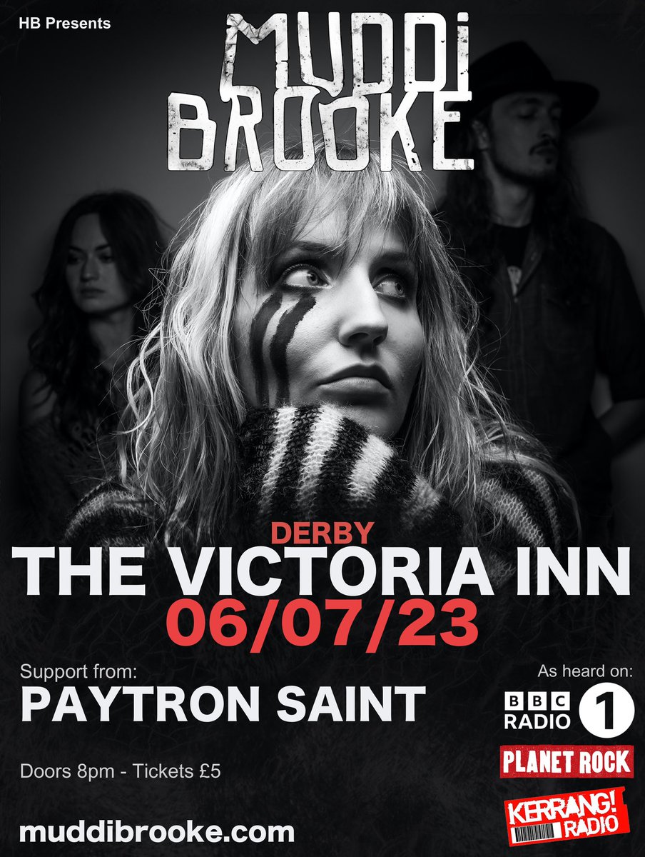 MuddiBrooke's tweet photo. THIS THURSDAY - THE VICTORIA INN - DERBY
With support from @PaytronSaint 

🎟️ Tix >> https://t.co/FuOsfnBWkH https://t.co/7oOt2aiPyz