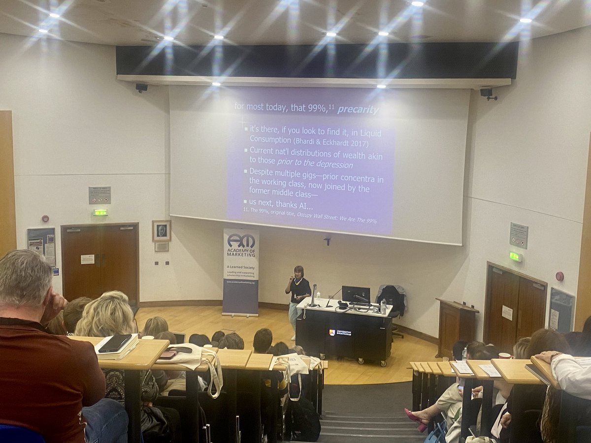 @ManMet-Business Transformations (@manmet_bt) on Twitter photo A group of researchers from the centre are presenting their research at the <a href="/Acad_Marketing/">Academy of Marketing</a> conference this week in Birmingham, including @DrChloeSteadman <a href="/RebeccaAbushena/">Dr. Rebecca Abushena</a> & Amy Ward
Lisa Peñaloza is now giving a keynote about marketing revolutions and ongoing inequalities 🗣️ A group of researchers from the centre are presenting their research at the <a href="/Acad_Marketing/">Academy of Marketing</a> conference this week in Birmingham, including @DrChloeSteadman <a href="/RebeccaAbushena/">Dr. Rebecca Abushena</a> & Amy Ward
Lisa Peñaloza is now giving a keynote about marketing revolutions and ongoing inequalities 🗣️