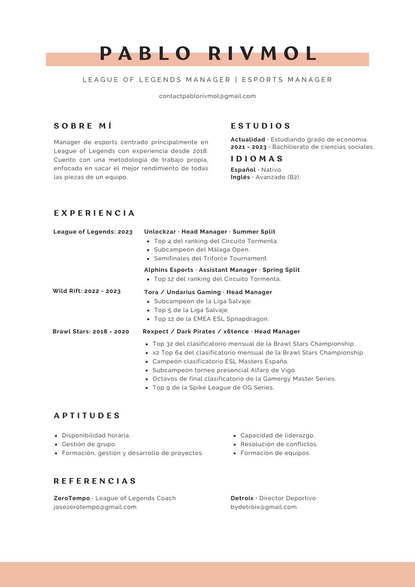 Sigo vinculado a @Unlockzar pero me han permitido escuchar ofertas, por lo cual me declaro LFT como manager de League of Legends de cara al siguiente split.

Interesado principalmente en Liga Nexo y top Circuito Tormenta.