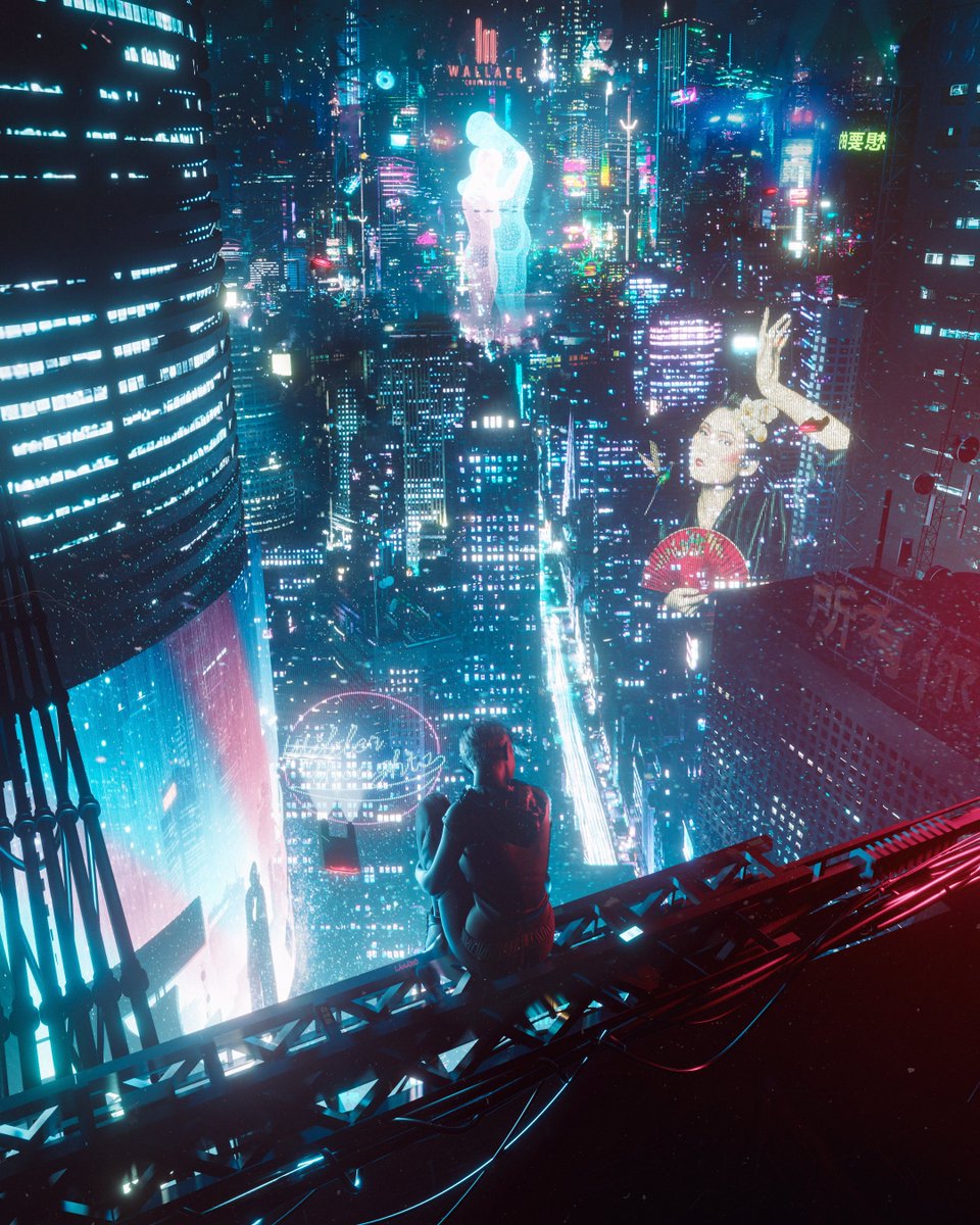 lazaro45ive's tweet image. Cyberpunk Daydreaming