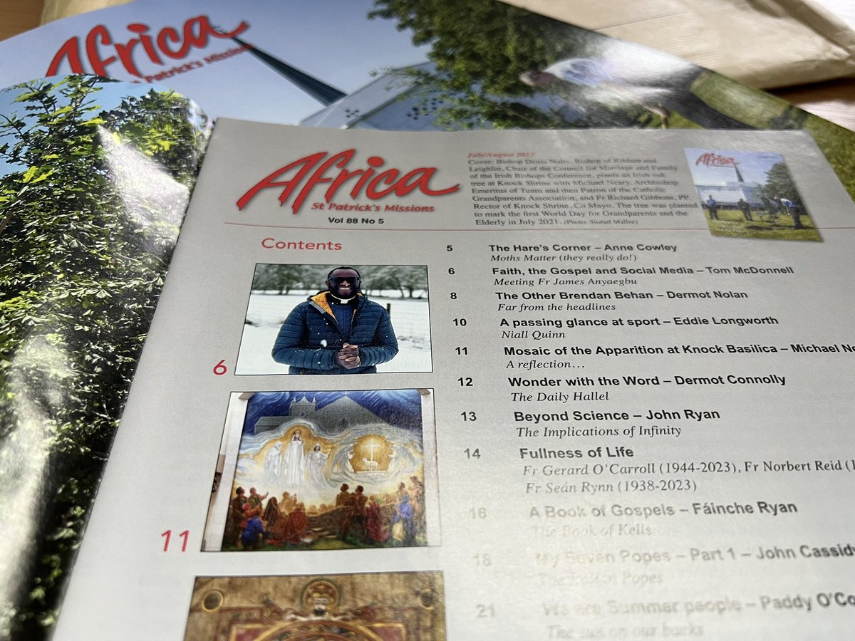 frjamesa's tweet photo. I was featured in the July/August 2023 edition of the Africa: St. Patrick’s Mission’s magazine. The article is on exploration of Faith, the Gospel and Social Media by Fr. Tom McDonnell SPS #stpatricksmission https://t.co/gbj7ipu4xc