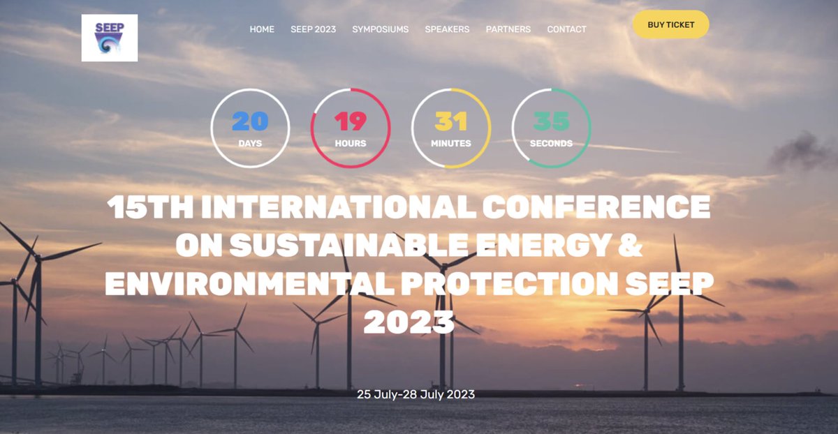 H20EU's tweet photo. 🔔The 15th #SEEP2023 conference is coming up on July 25-28 in London. Supported and co-organised by @iWays, it will gather both researchers &amp; practitioners from around the 🌍 to discuss developments on #Sustainable Energy⚡ &amp; Environmental Protection.

➡ https://t.co/AJgcNKR5O8 https://t.co/eHH6fIPG1Z