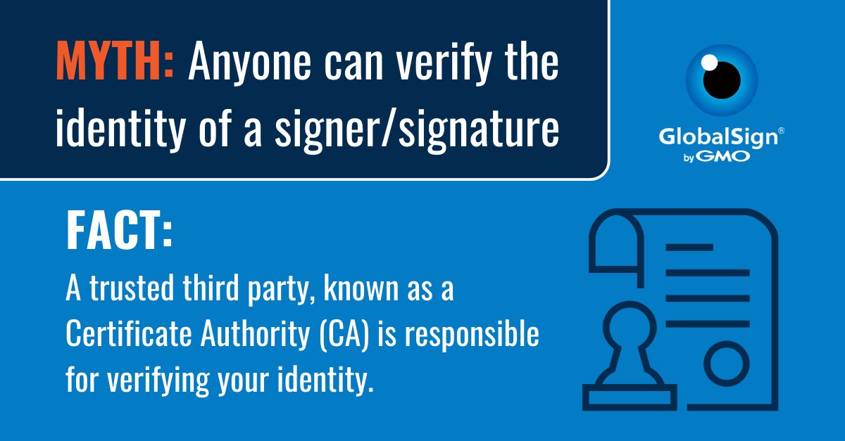 #Digitalsignatures guarantee authenticity and integrity for documents, as the signers’ details are verified by a trusted third party like GlobalSign ✅ We can help you find the right signatures for your business 👉 okt.to/vqYlBH
