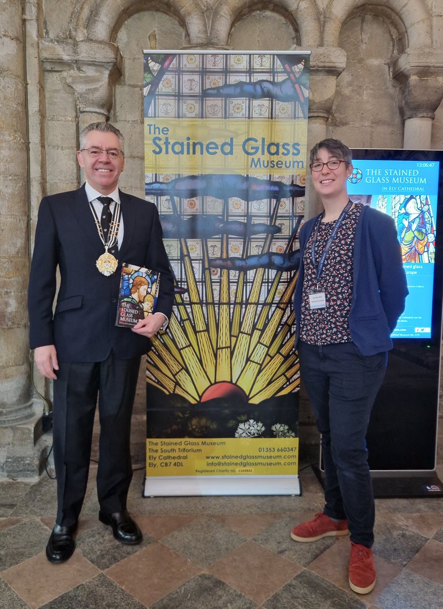 Representing <a href="/WorshipGlaziers/">The Glaziers' Livery Company</a>  I was very pleased to visit the wonderful The Stained Glass Museum housed within Ely Cathedral, Cambridgeshire. Image with Dr Jasmine Allen, Director and Curator. #stainedglass #museum #excellence #art <a href="/stainedglassmus/">Stained Glass Museum</a>