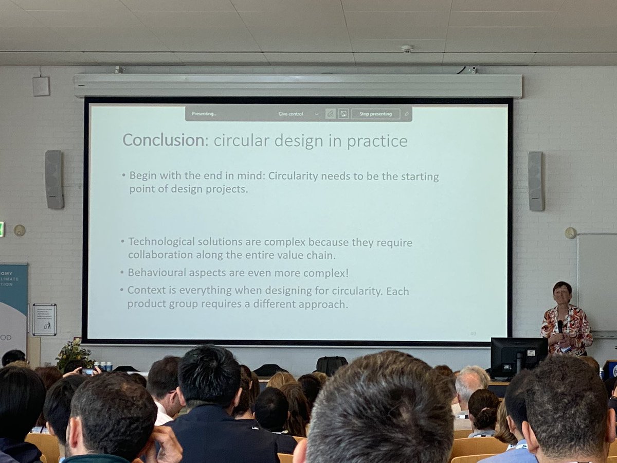 Today at the #ISIE2023 a very interesting presentation from Conny Bakker, Professor <a href="/idetudelft/">IDE TU Delft</a>, on Circular Design in practice

Below some key take aways ⤵️

<a href="/UniLeiden/">Universiteit Leiden</a> @tudelftTBM