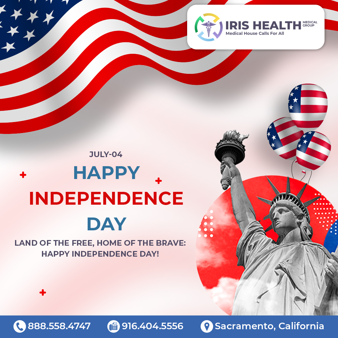 IrisHealthGrp's tweet photo. Happy Independence Day! As we celebrate our nation's freedom, let's prioritize our health too! 💙Have a safe and joyful July 4th with your loved ones. Stay active, stay hydrated, and cherish the moments. Cheers to a healthy celebration! 

#Happy4th #HealthFirst #IrisHealthGroup https://t.co/L4onwsa3vL