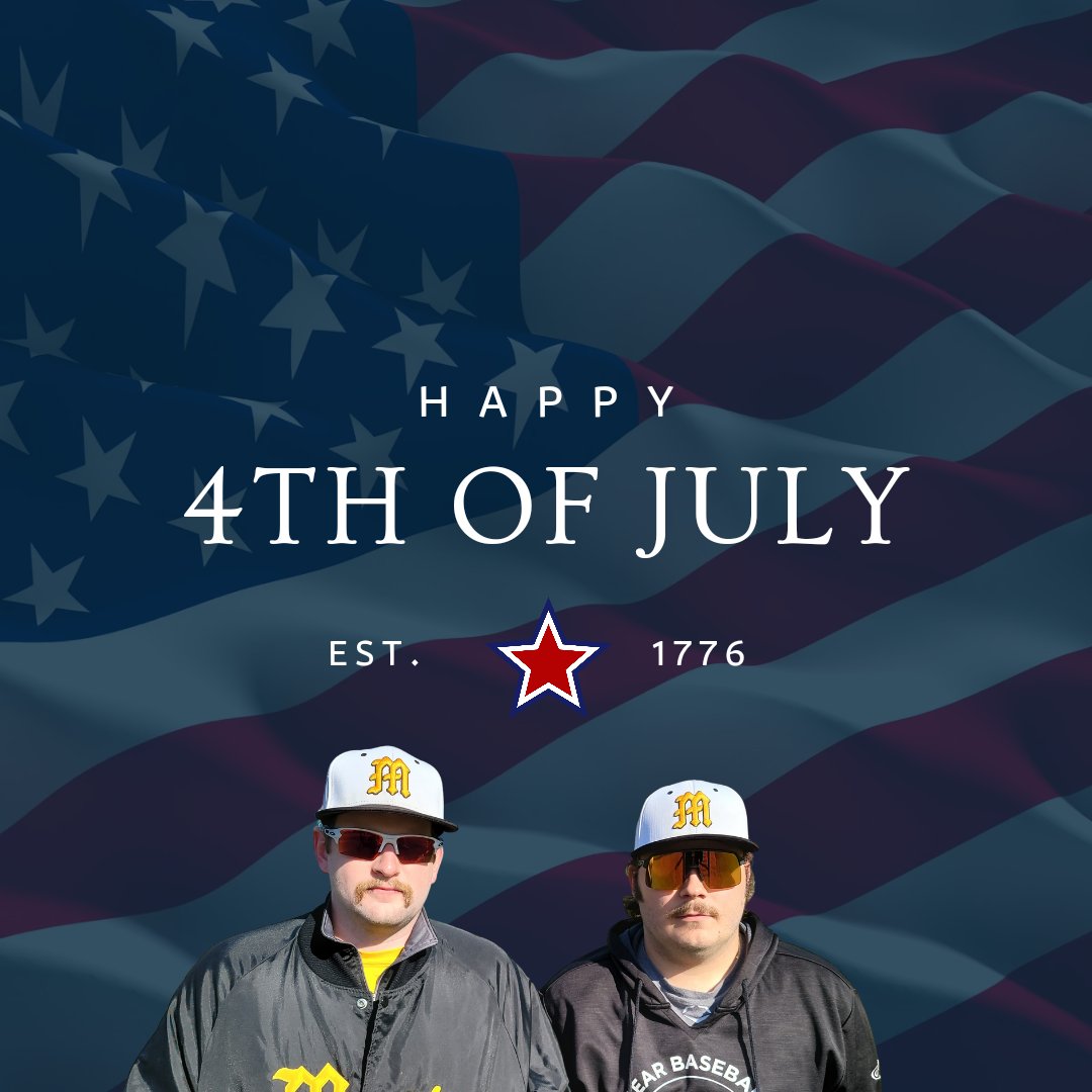 Coach <a href="/CStokes_16/">Collin Stokes</a>, Coach <a href="/Ryan_Vince5/">Ryan Vince</a> &amp; the rest of Mott Baseball wishes everyone a Safe and Happy 4th! #MB4L