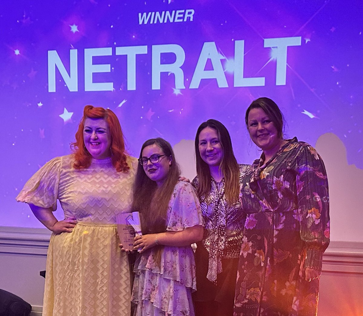 We won! Delighted @netralt won the @TPASScotland National Good Practice award for Developing Communities for our work with young people across Aberdeen re #socialhousing. Thanks to the lovely @LadyM_McManus for being such a fabulous host! #tenantparticipation #tenantengagement