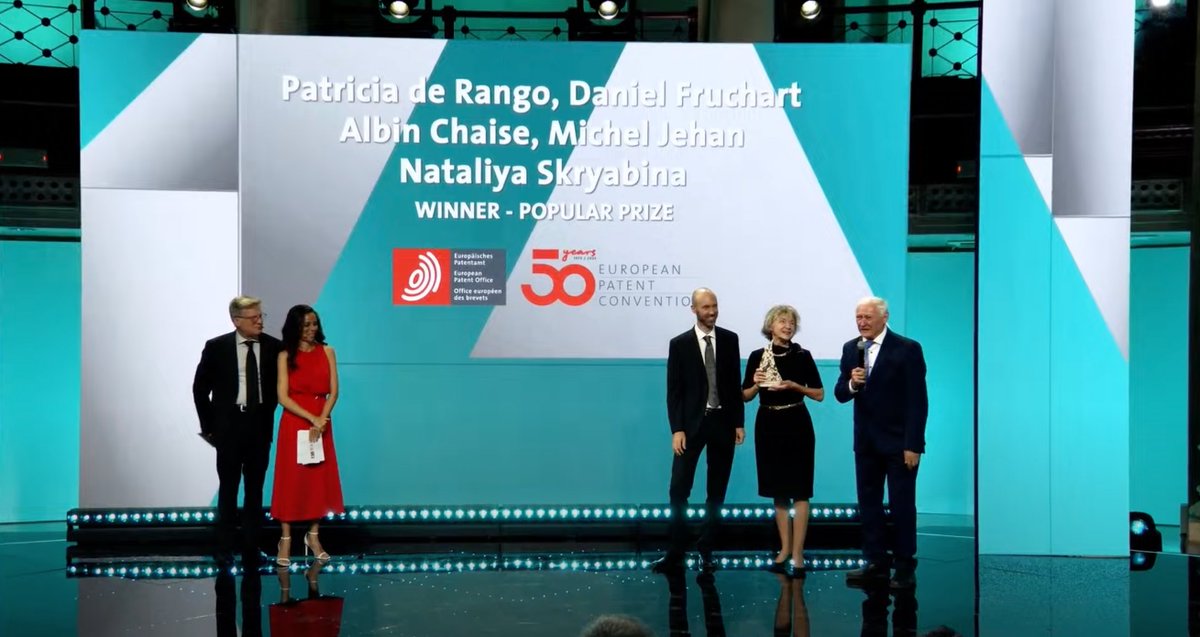 🏆 Drumroll please! D Fruchart, A Chaise, N Skryabina, P de Rango and M Jehan at <a href="/InstitutNeel/">Institut NEEL</a> / <a href="/CNRS/">CNRS 🌍</a>  take home the Popular Prize at the 2023 European Inventor Award. Congratulations! 👏👏👏 Thank you all for your votes!!
🔴  bit.ly/InventorAward2…
#InventorAward