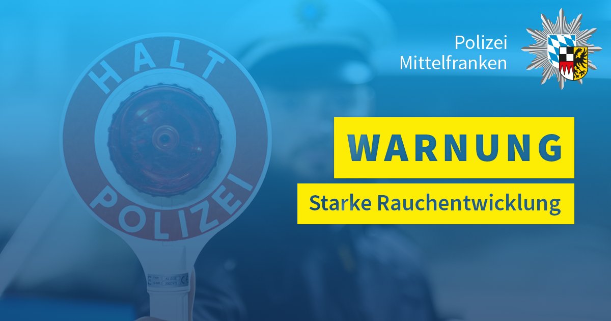 PolizeiMFR's tweet photo. Im Bereich #Lenkersheim bei Bad #Windsheim steht zur Zeit ein Feld in Brand und es gibt eine starke #Rauchentwicklung.
Dieser Rauch zieht in Richtung #Mailheim.
Wir bitten die Anwohner, Fenster und Türen geschlossen zu halten. https://t.co/LajqPDp7ws