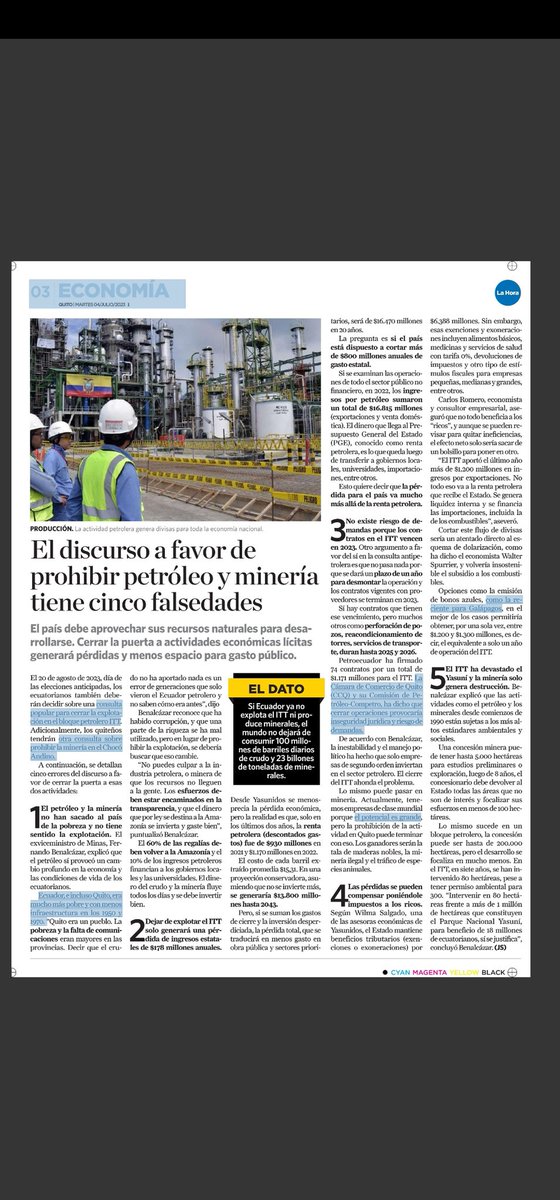 Les invito a leer esta entrevista muy bien lograda de <a href="/lahoraecuador/">La Hora Ecuador</a> y su destacado periodista <a href="/javialesua/">javier suarez</a> 

#VotaNO 

#Mineríaconresponsabilidad 

<a href="/e6vasquez/">Edgar Vásquez</a> 
@miltonperezsh