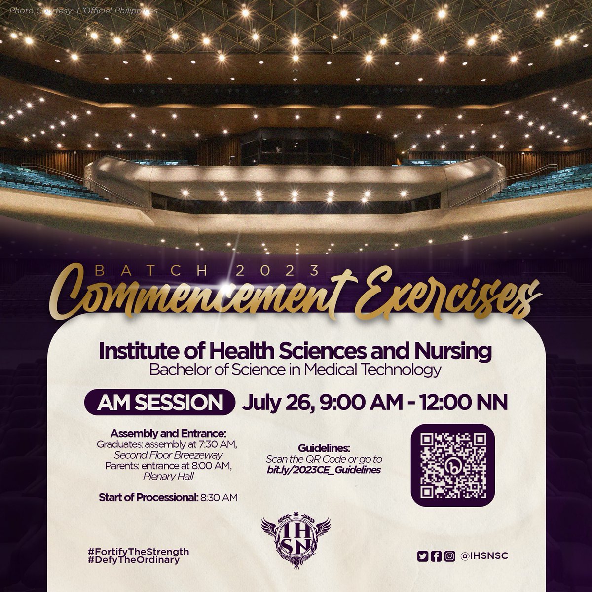 IHSNSC's tweet photo. HEADS UP, IHSN BATCH 2023!

The long-awaited Commencement Exercises for Batch 2023 are just around the corner. With that, we would like to inform you of the important details you have to take note of regarding this upcoming momentous event.

[1/5] https://t.co/bhAkCVO4rb