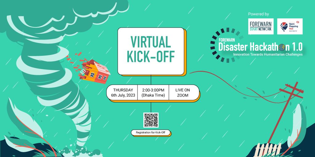 Open Mapping Hub Asia-Pacific (@openmapping_ap) on Twitter photo We are excited to be collaborating with <a href="/StartNetwork/">Start Network</a> for the virtual kick-off of Forewarn Disaster Hackathon 1.0!
Join us on 6th July, 2 - 3PM (GMT+6), to kick off Bangladesh's first Disaster Hackathon.
Everyone is welcome to apply.
Registration:
docs.google.com/forms/d/e/1FAI… We are excited to be collaborating with <a href="/StartNetwork/">Start Network</a> for the virtual kick-off of Forewarn Disaster Hackathon 1.0!
Join us on 6th July, 2 - 3PM (GMT+6), to kick off Bangladesh's first Disaster Hackathon.
Everyone is welcome to apply.
Registration:
docs.google.com/forms/d/e/1FAI…