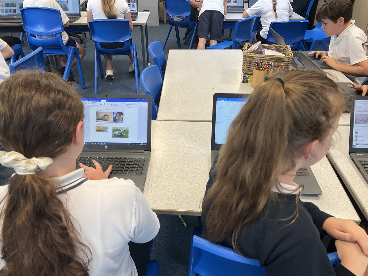 FPS_Computing's tweet image. Year 5 have been downloading images free from copyright in order to make an animal fact file on Microsoft Word. 🐶🦁🐒🐷🦉🐴
