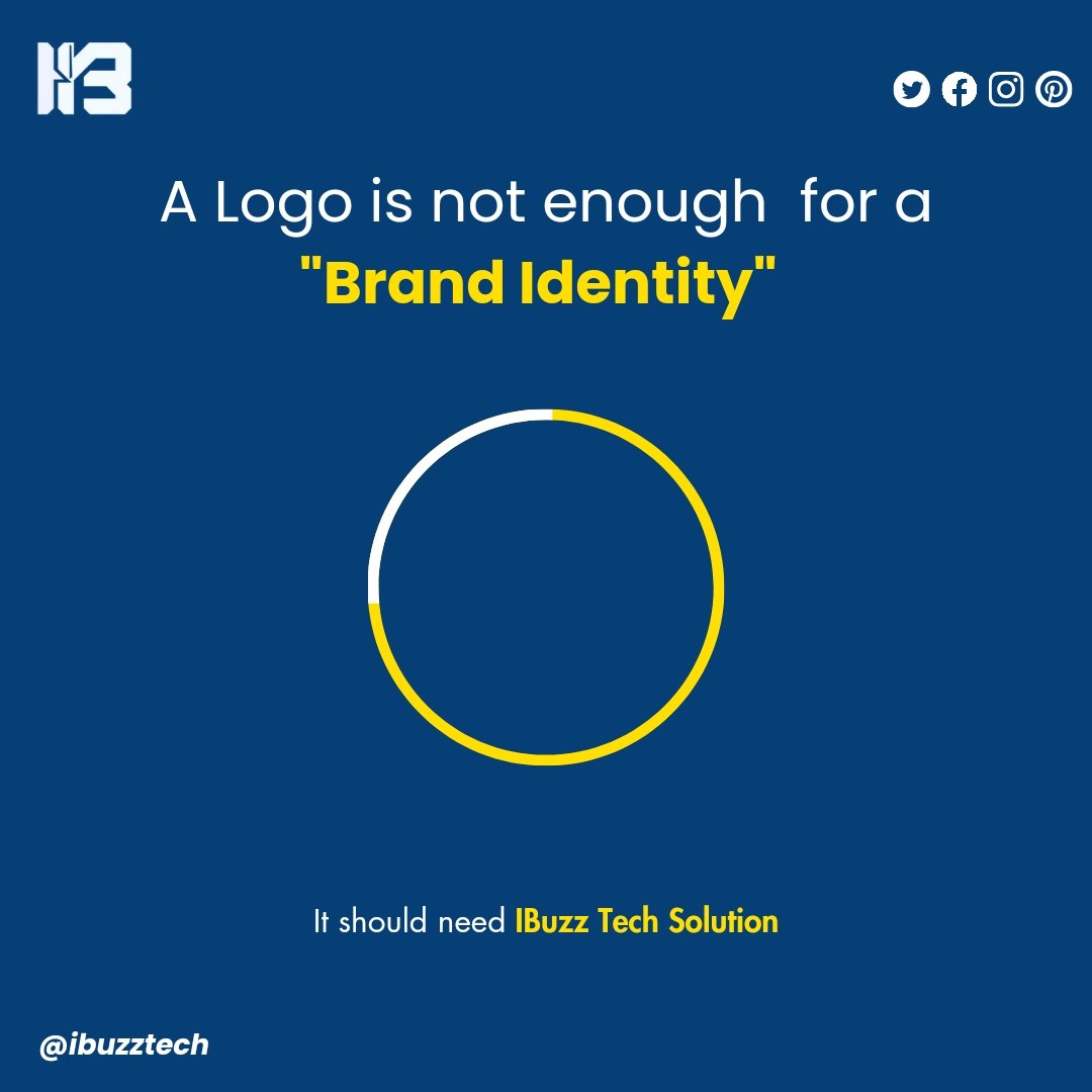 'Logos are just the start of a #brandidentity journey. Get creative with visuals, colors, and messaging to create a unique experience that stands out from the crowd. #movingahead #branding #growyourbusiness #ibuzztechsolution