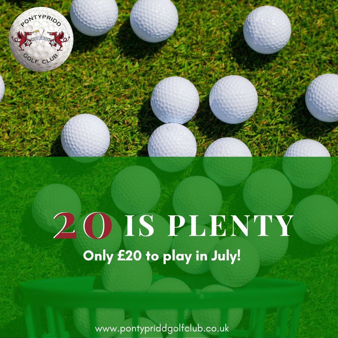 PontypriddGC's tweet image. During the month on July you can now play at Pontypridd Golf Club for £20
(RRP £30 per play)

Book your Tee time today - brsgolf.com/pontypridd/vis…

#golfcourse #ukgolfcourse #ukgolf #ponty #pontypriddgolfclub #valleysgolf #playgolf #golfmembership #teetime #twentyisplenty