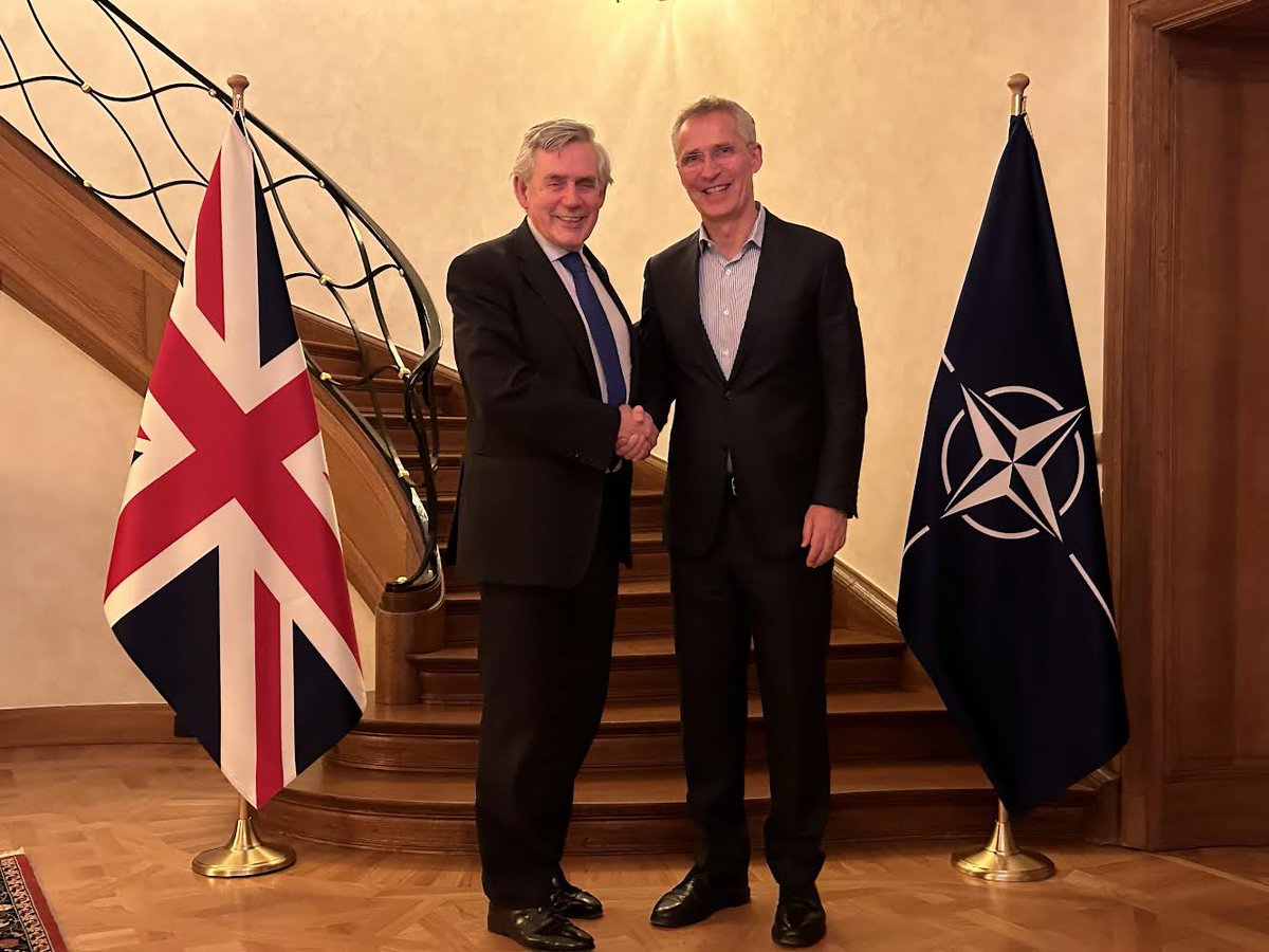 I would like to congratulate my friend @jensstoltenberg who I met yesterday on his leadership of @NATO and on the welcome news of his reappointment.