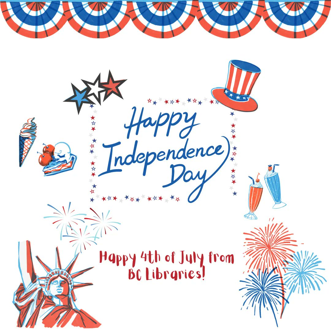 Have a wonderful 4th of July weekend! However you plan to spend it, BC Libraries wishes you fun and sunny days. Maybe you'll even enjoy some time outside with a good book?