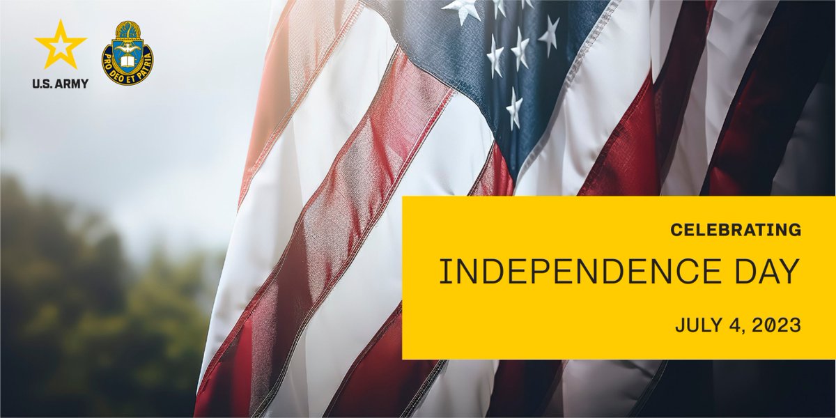 ArmyChaplains's tweet photo. Happy Independence Day from the US Army Chaplain Corps!

Remember to give thanks for all of our American freedoms as we celebrate our country this Independence Day.

#IndependenceDay | #ArmyChaplainCorps | #LandOfTheFree https://t.co/li00jQT0ND