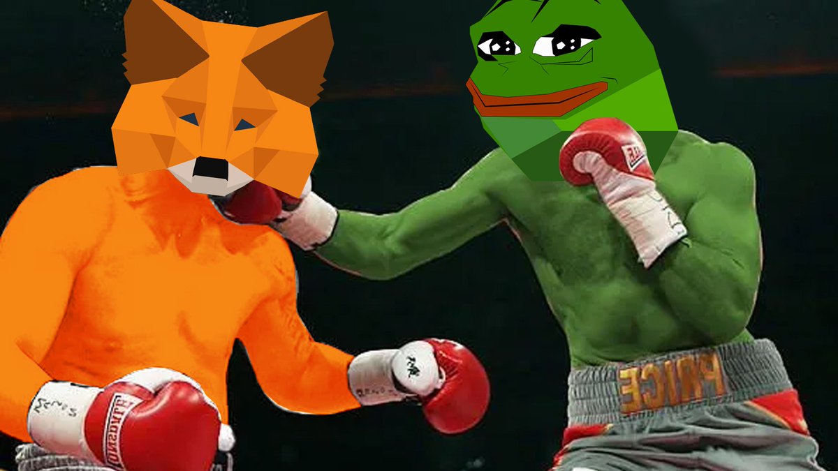 CryptoChicki's tweet photo. @pepemaskcoin #PepeMask's gonna kick out MetaMask. LOL https://t.co/RKt2pdxXXw