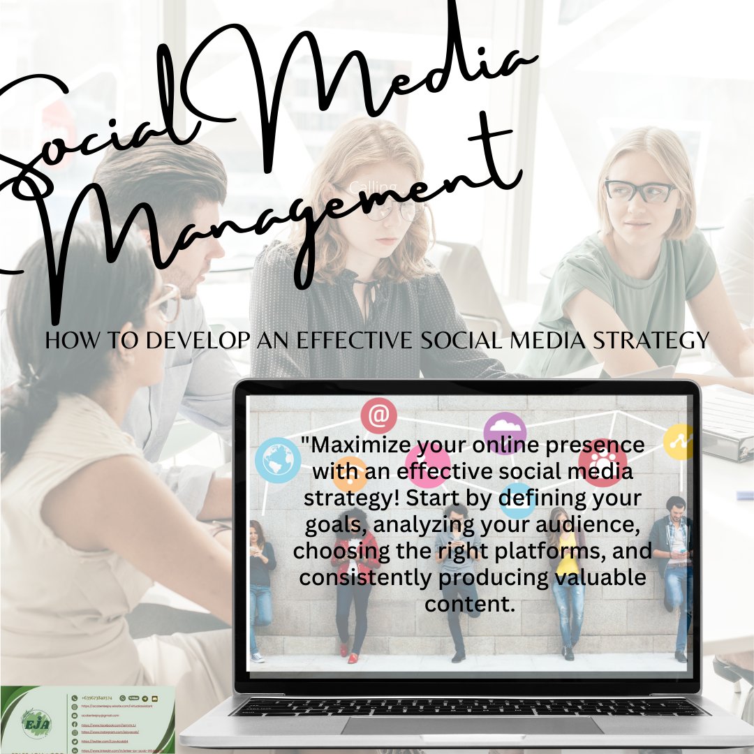 'Maximize your online presence with an effective social media strategy! Start by defining your goals, analyzing your audience, choosing the right platforms, and consistently producing valuable content. #socialmediastrategy #digitalmarketingtips' #280characters